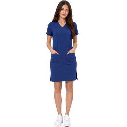 Sukienka medyczna granatowa casual premium roz. 36 – sukienka medyczna damska – odzież medyczna